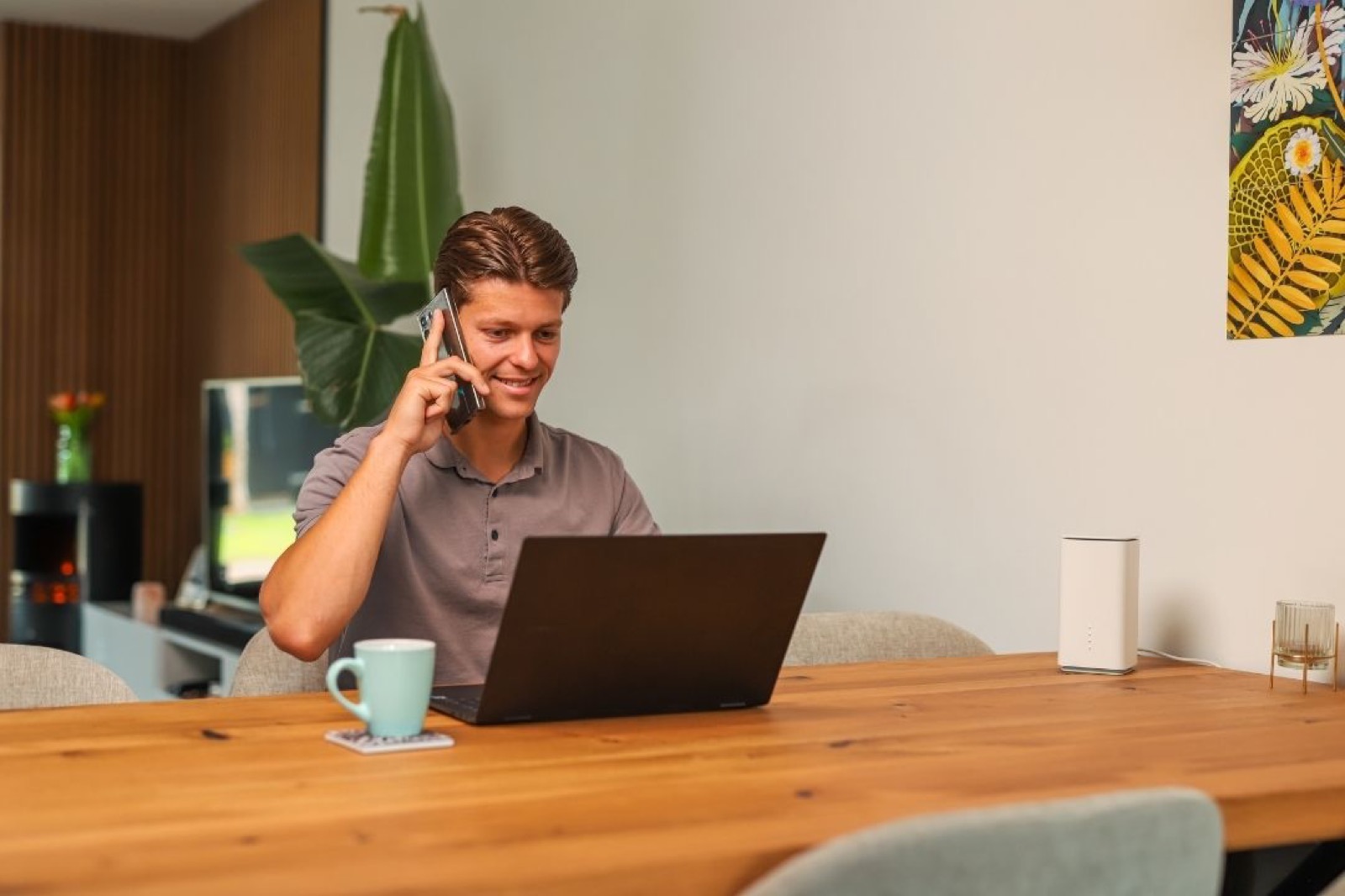 Vaste internetverbinding van Internet via de Mast