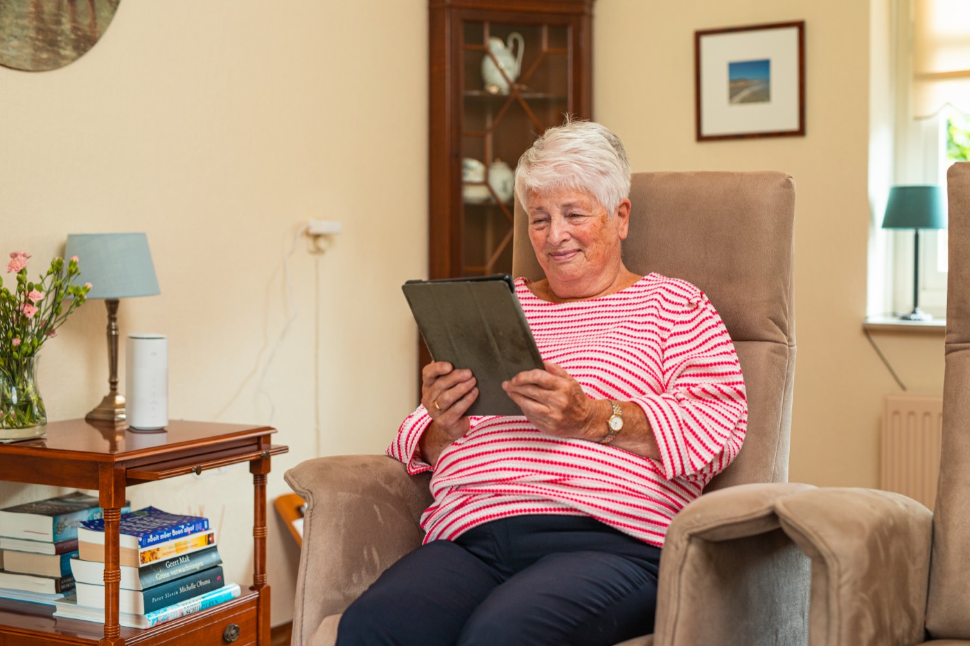 Tablet met internet via het modem thuis